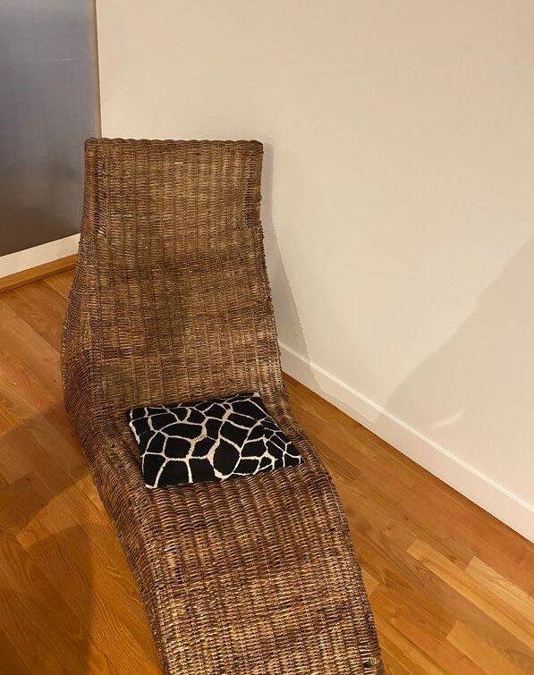 Karkskrona rattan chaise longue from Ikea