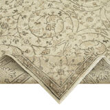 Hand-knotted one-of-a-kind turkish beige carpet 190 cm x 297 cm
