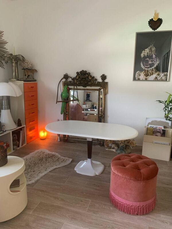 Table basse pied tulipe Gautier vintage