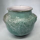 Green ceramic pot Le Frasnois