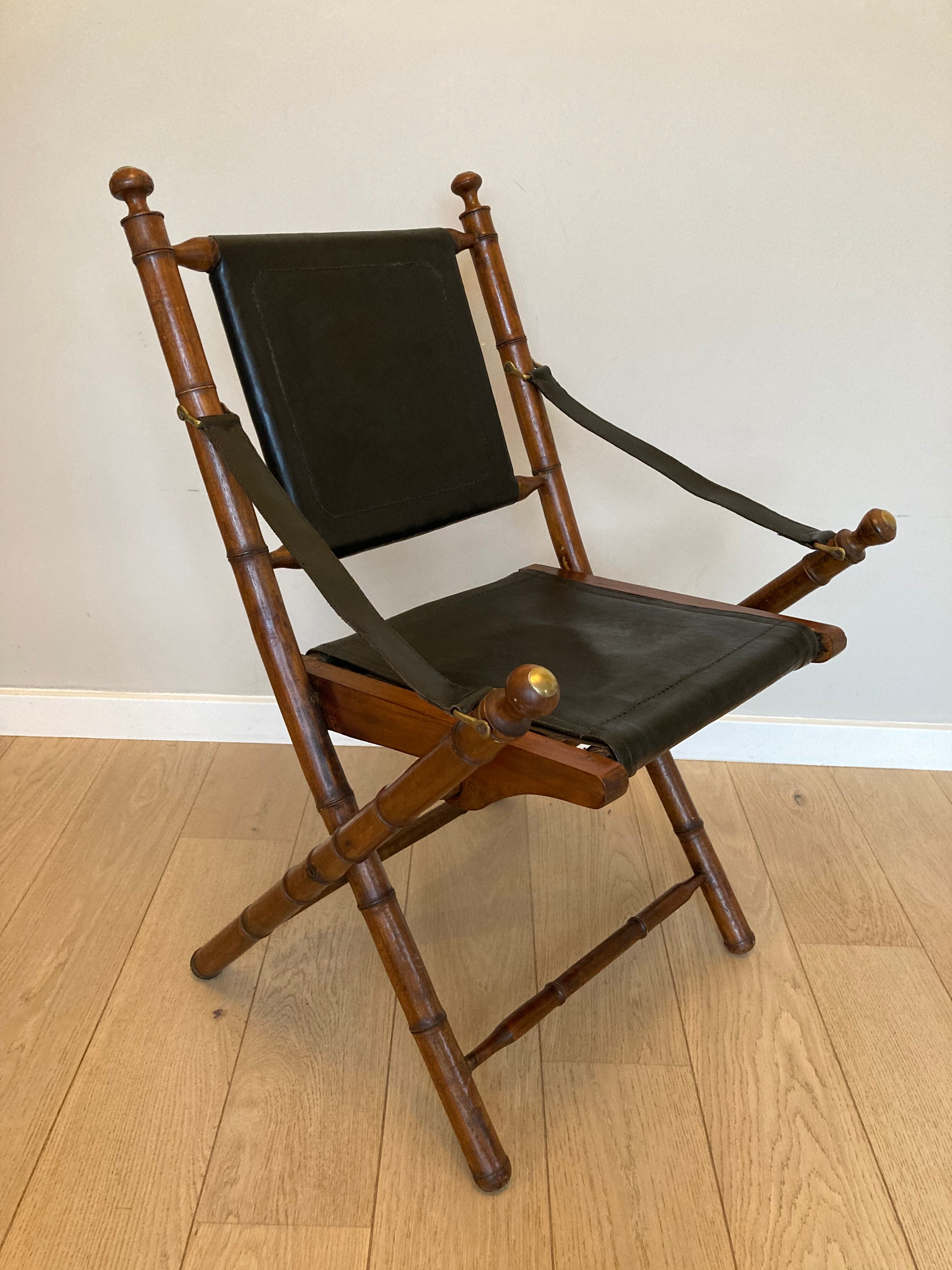 Fauteuil pliant cuir