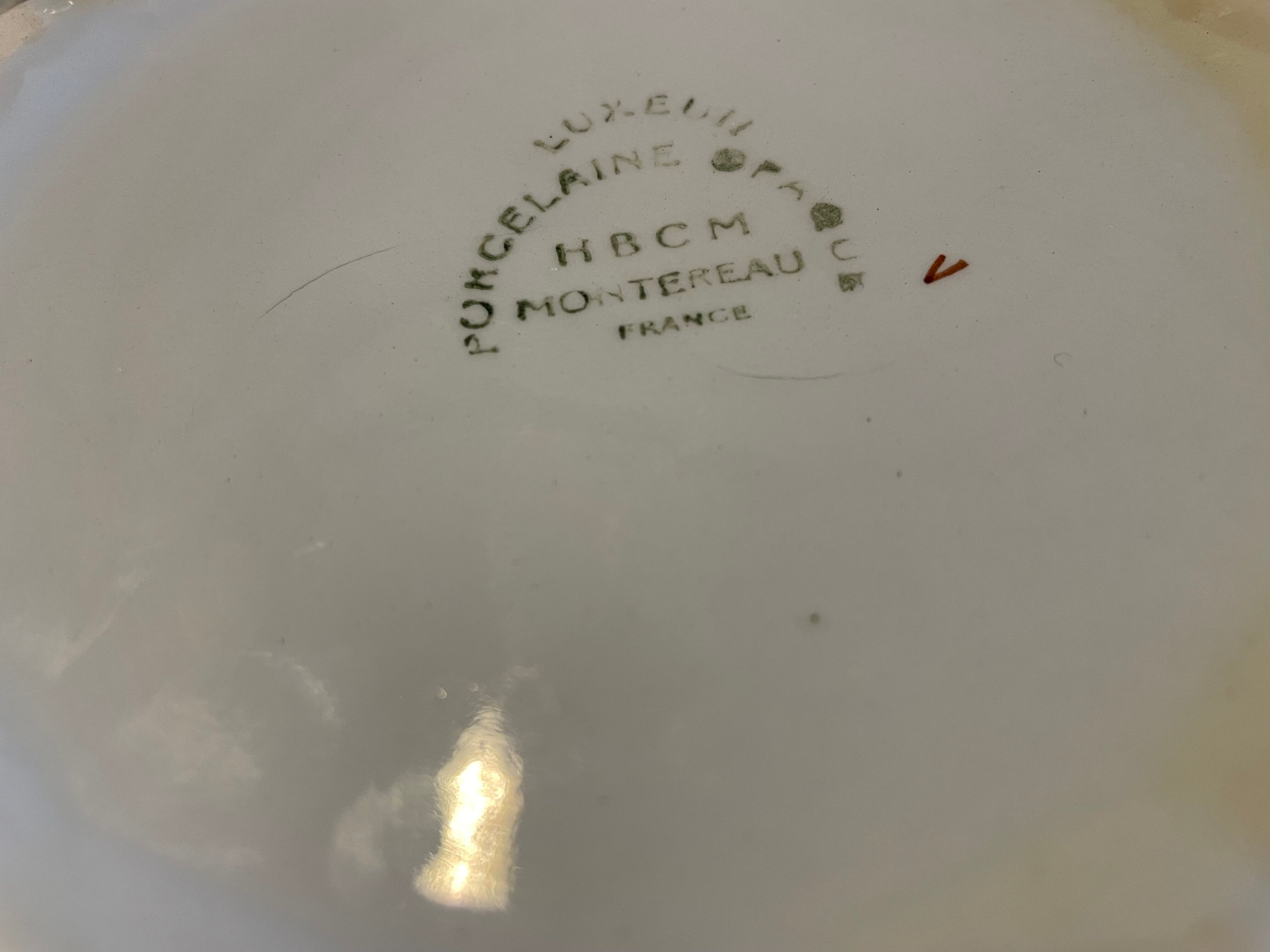 Salad bowl "HBCM, Montereau, France" diam 21 cm
