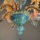 Venetian Rezzonico chandelier in multi-colored Murano glass, circa 1900