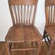 Two chairs solid oak patinated early twentieth century