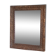Miroir cadre bois plâtre stuc sculpté doré patiné