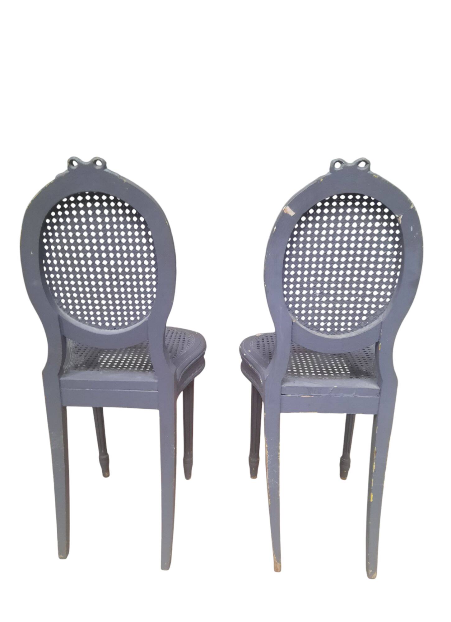 Paire de chaise cannees