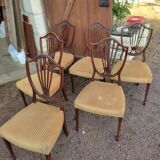 Rare, Victorian chairs nineteenth century. Vintage English hepplewhite chairs