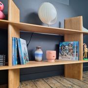 Solid oak library, Iloss AMPM, shelving unit
