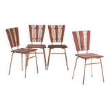 Antique red garden chairs (c.1920). Set of 4 pieces #31