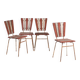 4 chaises de jardin rouges, c.1920