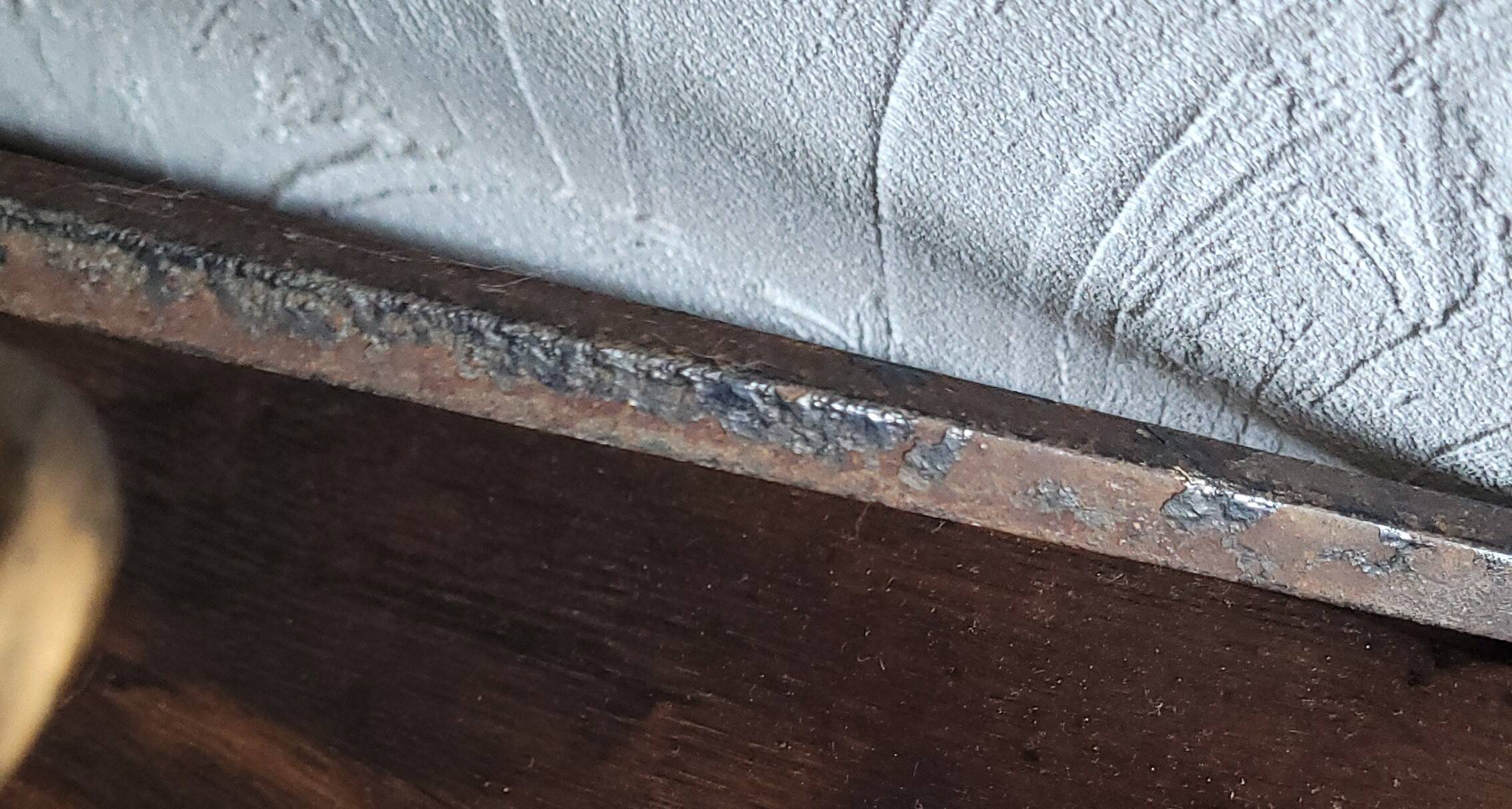 Antique vintage wrought iron side table