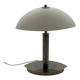 Lampe à dôme en opaline et acier Mid-Century