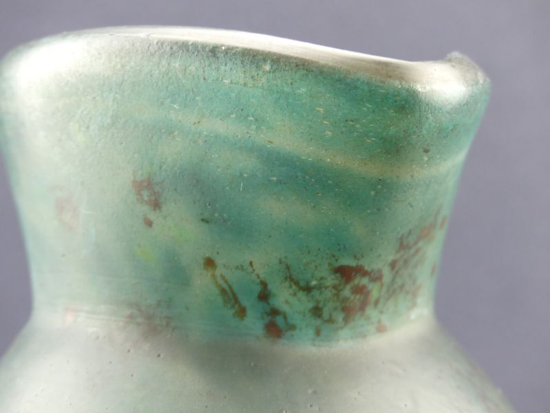 Glass paste pitcher signed De Feure for Daum
