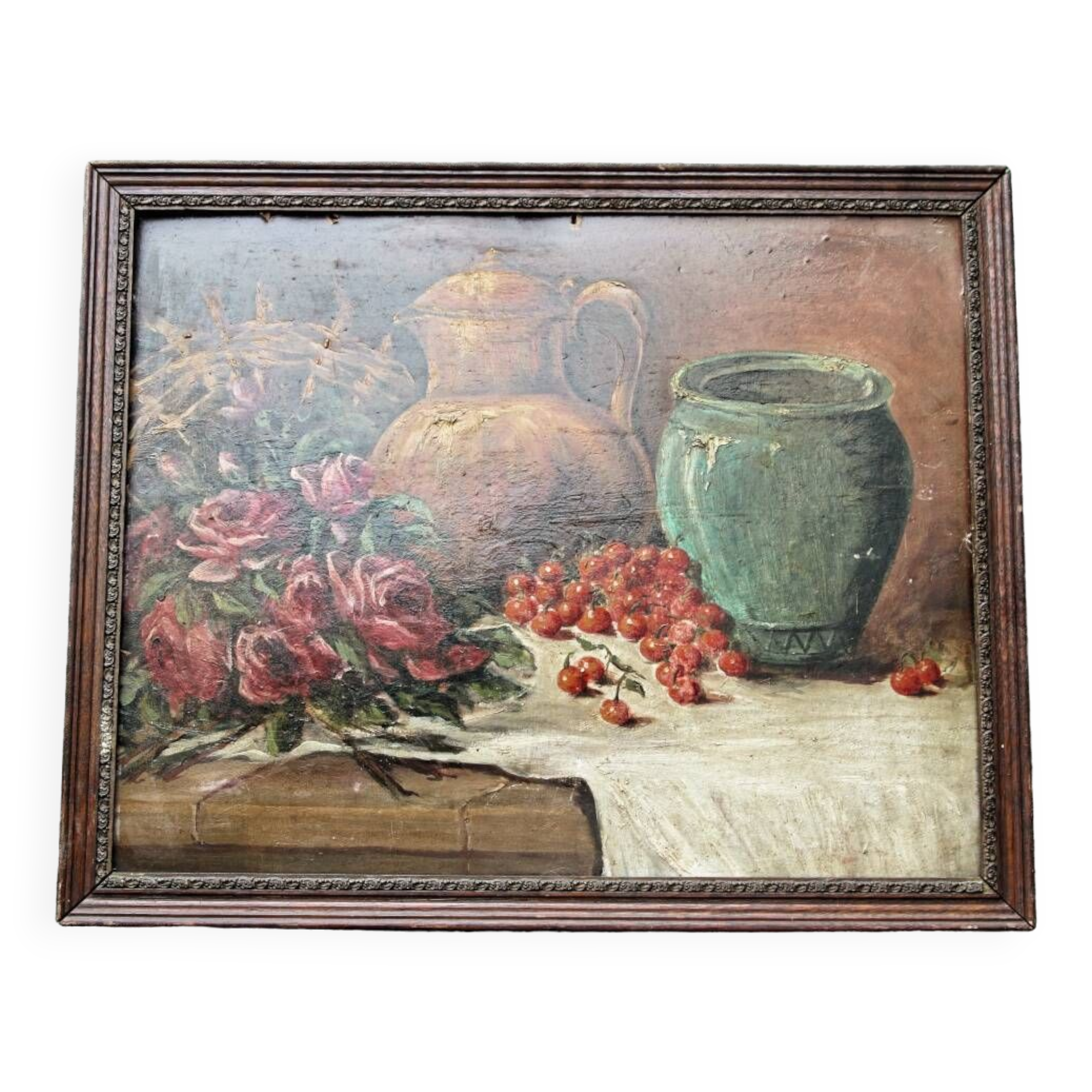 Still life with cherries, 19th century