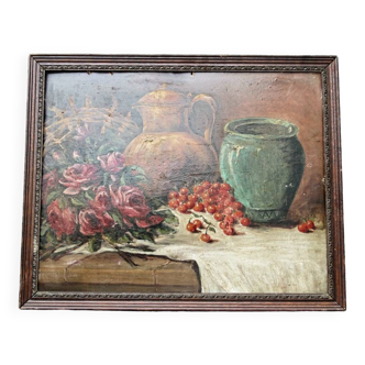 Nature morte aux cerises, 19ème siècle