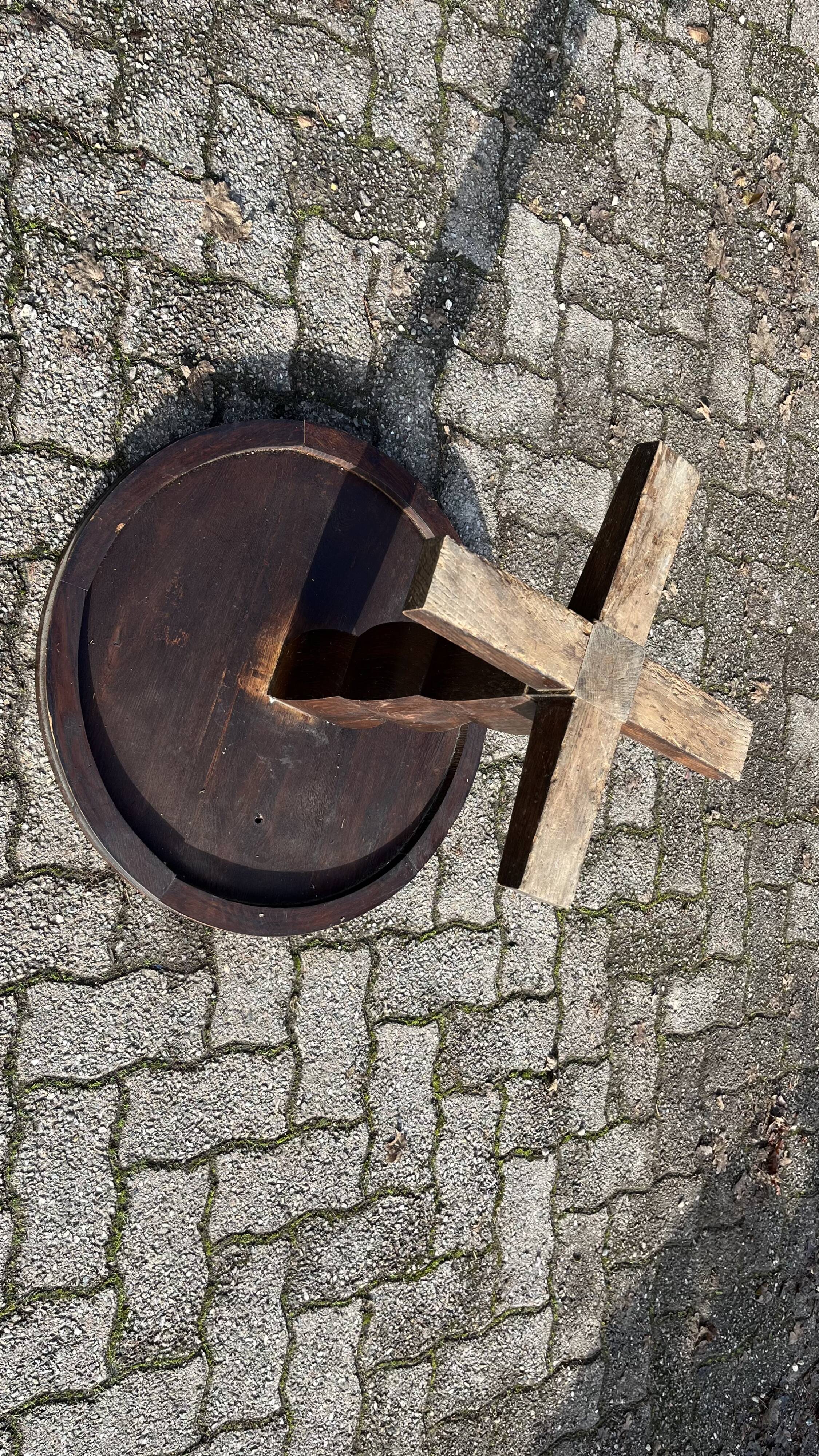 Oak pedestal table 1950
