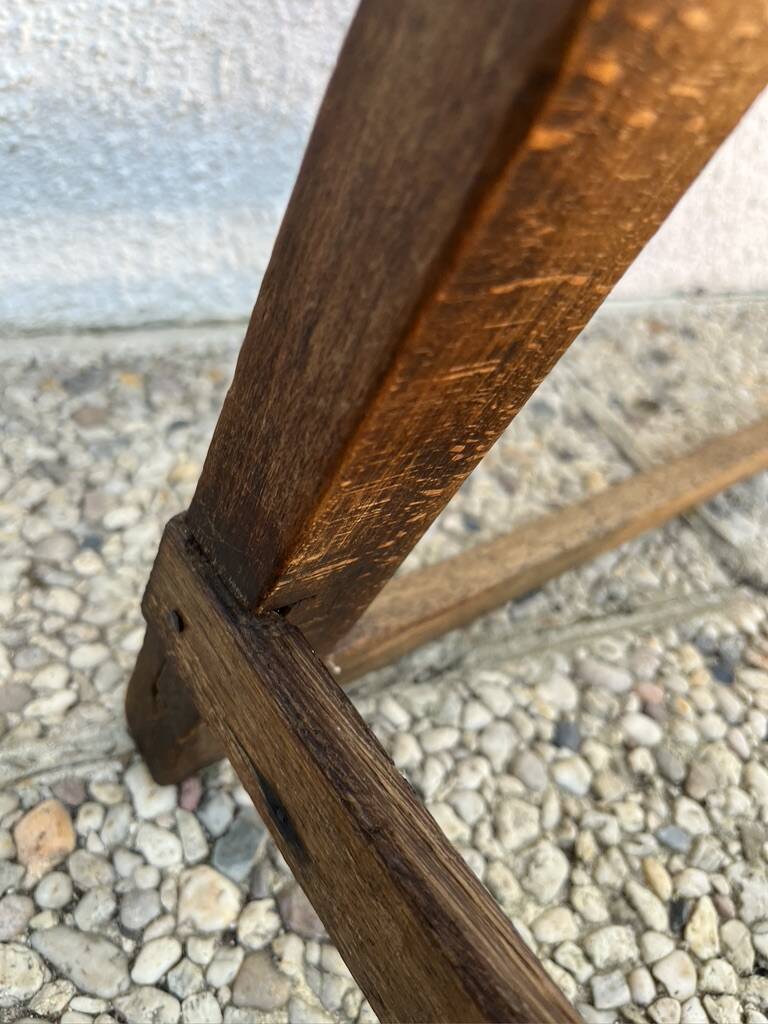Industrial wooden stool