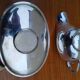Vintage silver-plated metal sauce boat tableware