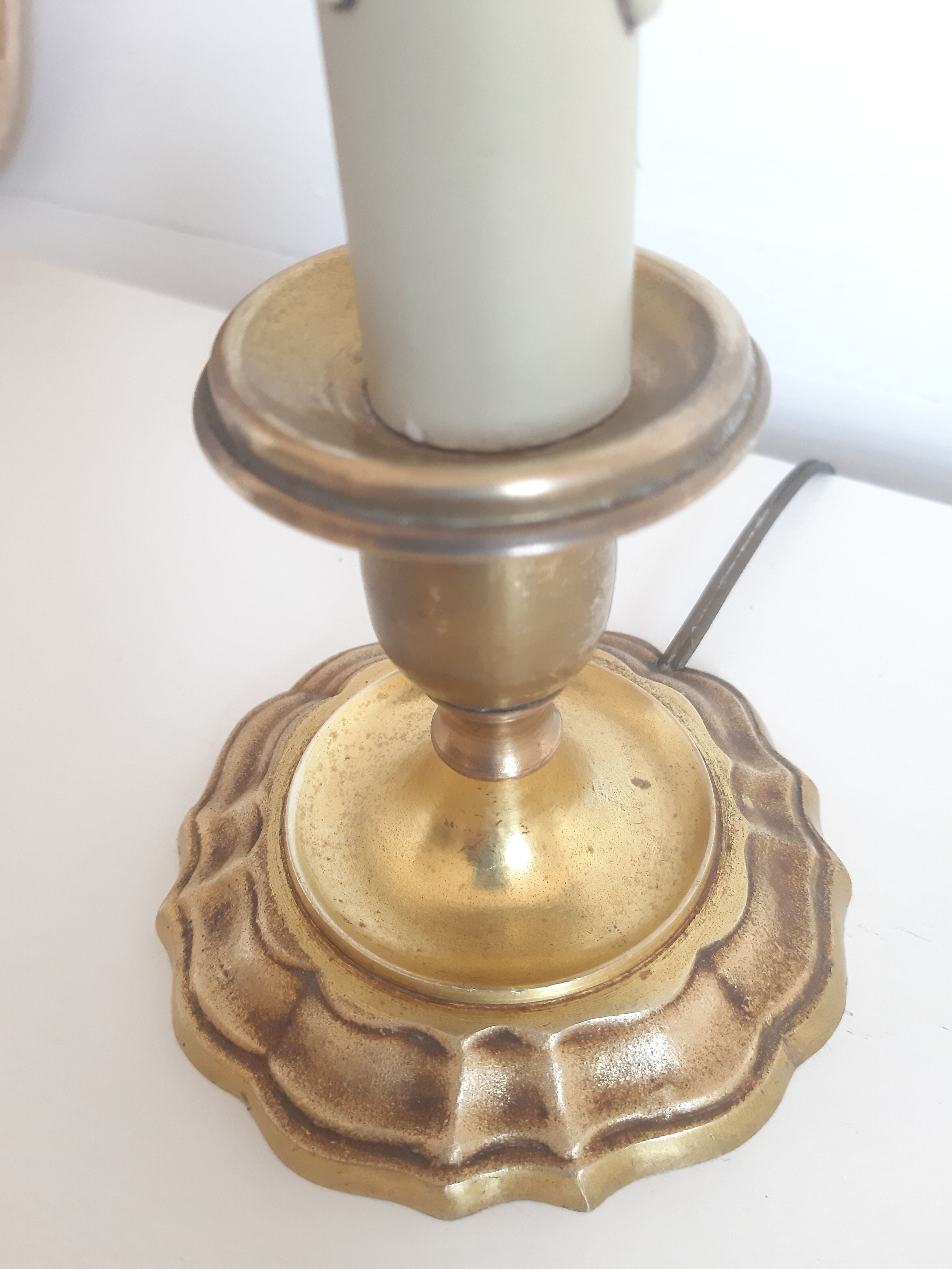 Brass lamp foot