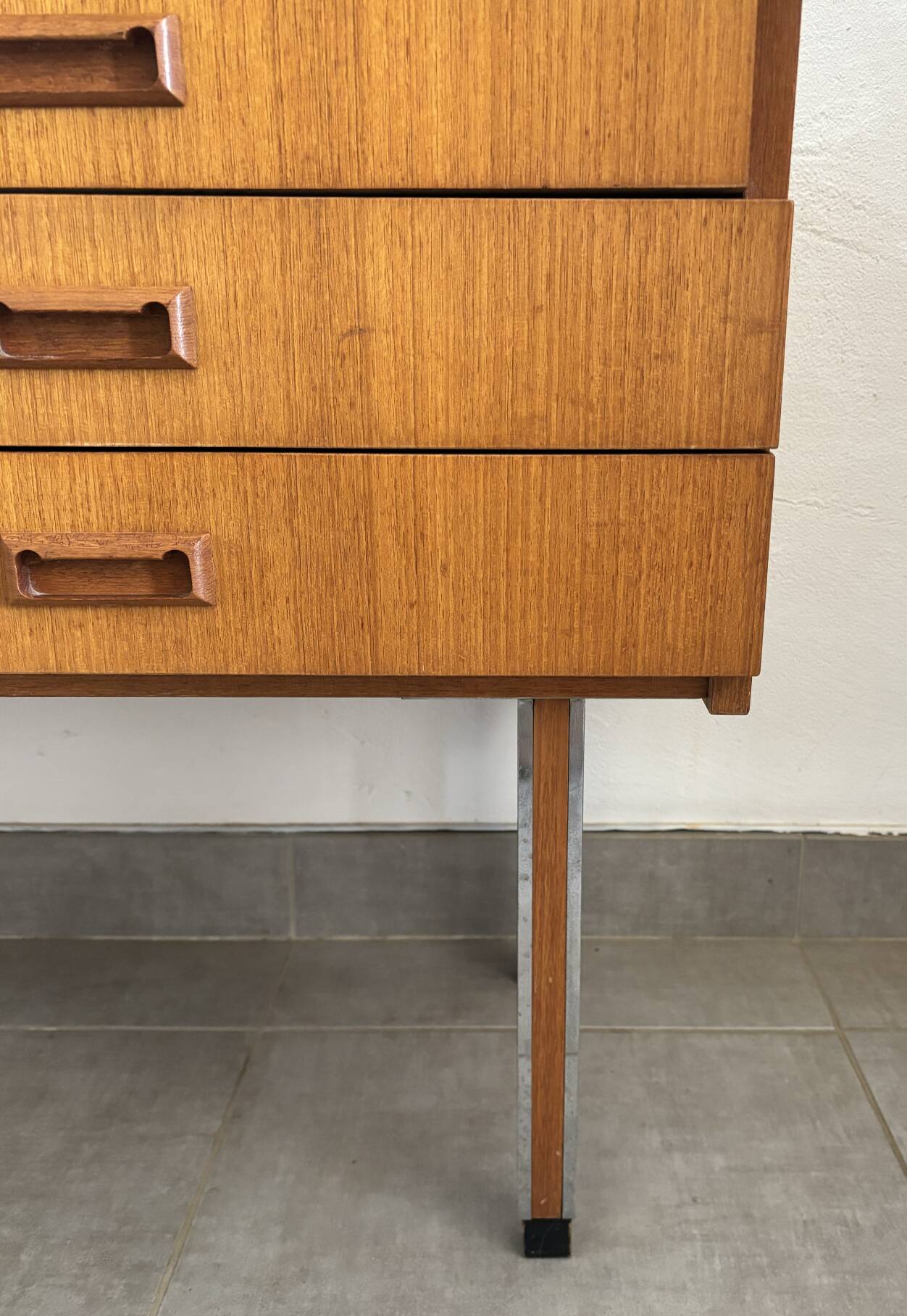 Coiffeuse scandinave vintage en teck, années 60
