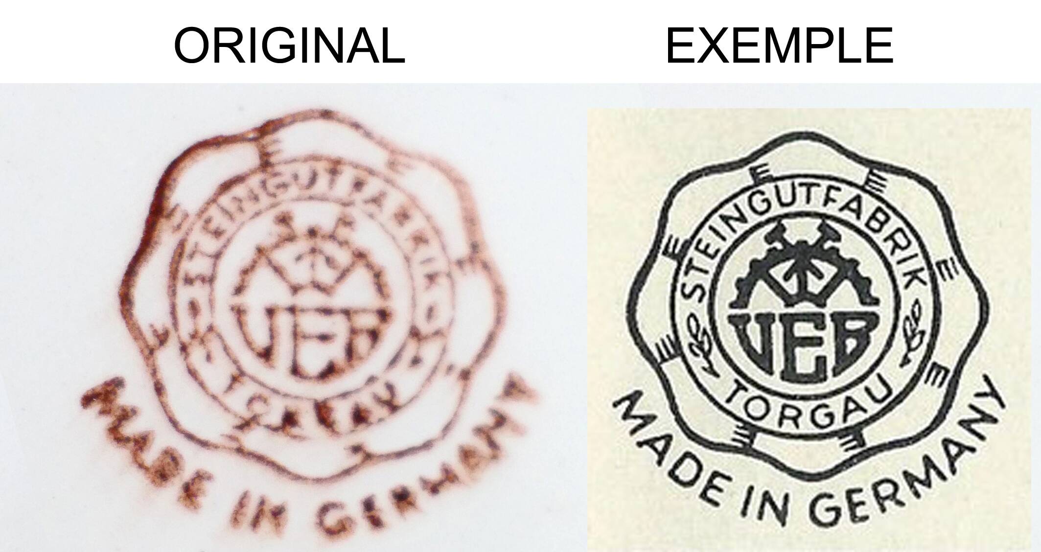 Trio de vide-poches céramique allemande des années 1950