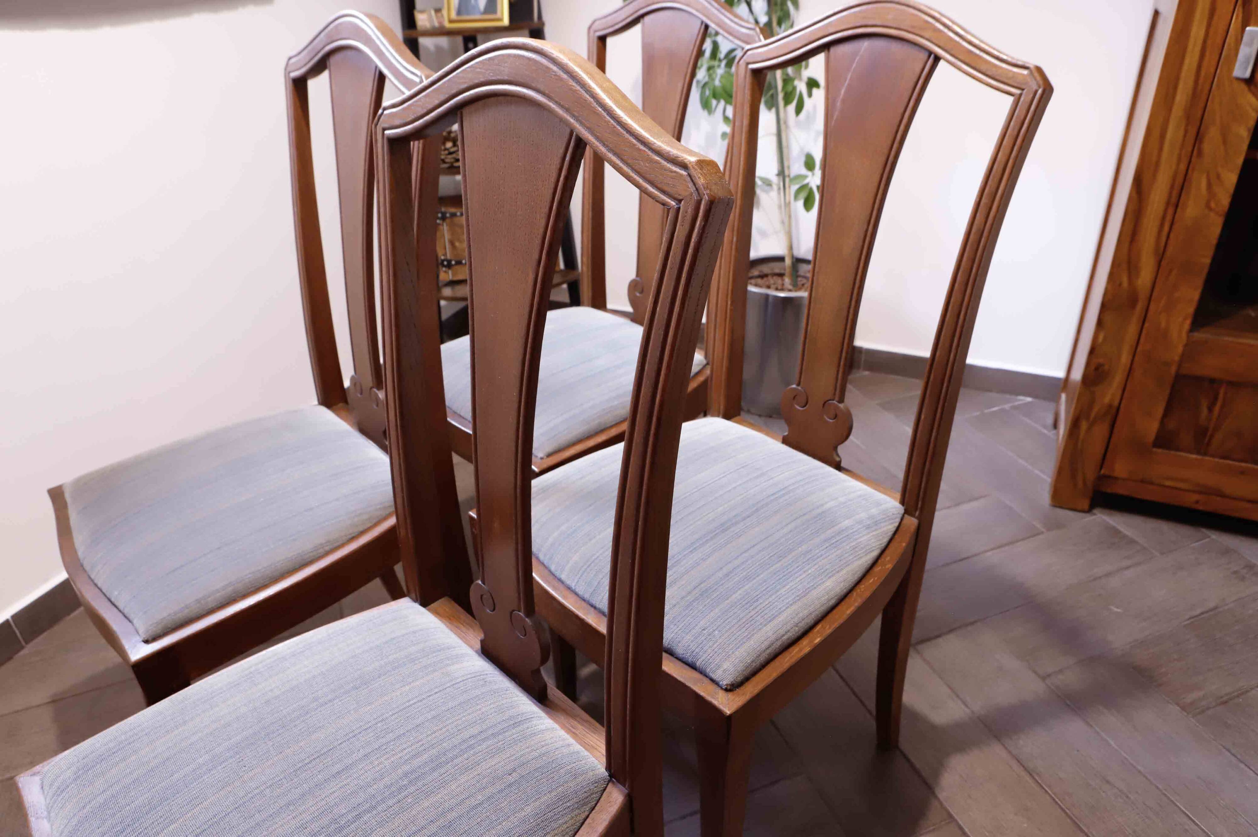 Set of 4 Art Nouveau dining chairs