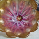 Empty pocket in pink glass paste corolla vintage Germany