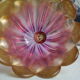 Empty pocket in pink glass paste corolla vintage Germany