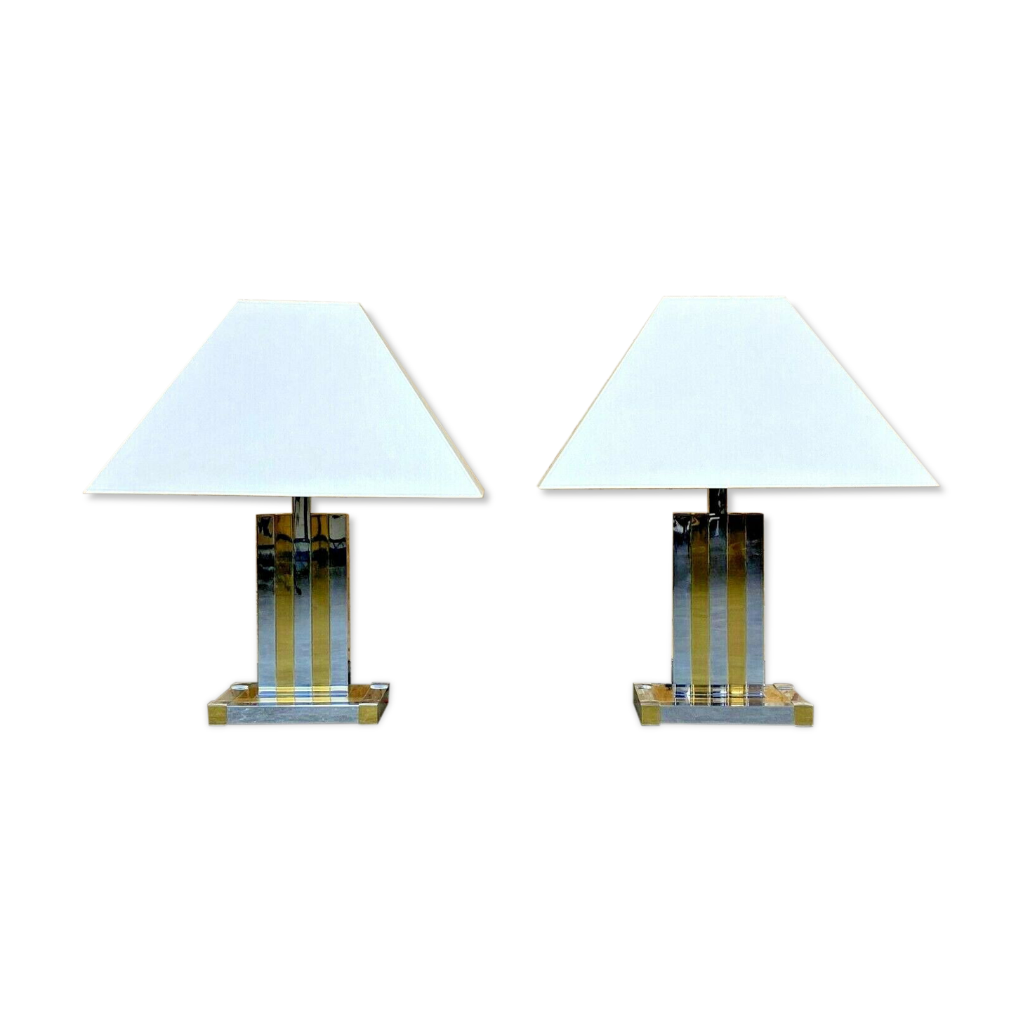 Table lamp for lumica braas & chrome