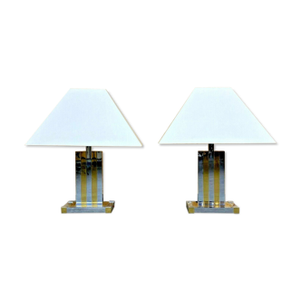 Table lamp for lumica braas & chrome