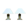Table lamp for lumica braas & chrome