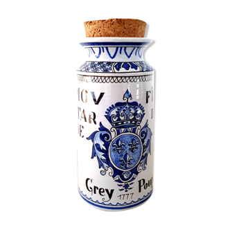 Pot in faience apothecary style Grey Poupon