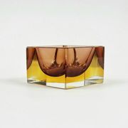 Sommerso Murano Glass Ashtray by Flavio Poli for Seguso, Italy, 1970s