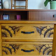 Chest of drawers 3 drawers art deco style in wood