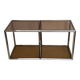Table basse 2 modules. Chrome et plexiglas. 1970. Space age.