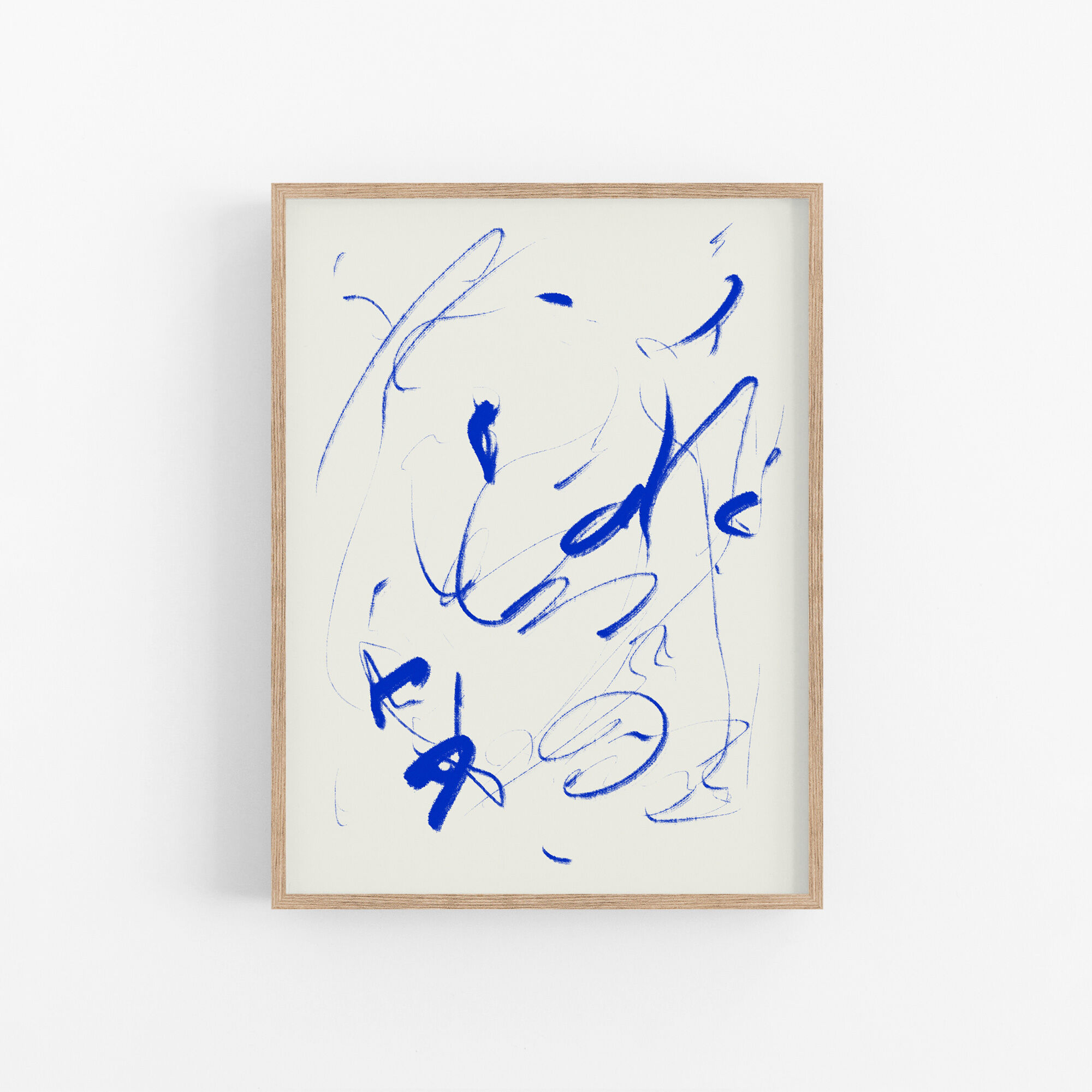 Abstract blue painting giclee print