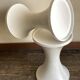 Pair of bedside tables 1970 Space Age in white ABS