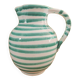 Glazed ceramic jug Gmundner Keramik – White and green stripes