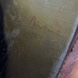 Oil on canvas portrait of a man, late 19th century, oval frame gilded with gold leaf.