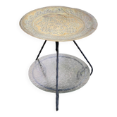 Guéridon marocain rond des années 1970