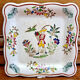 9 old square plates for cake, dessert, and aperitif from Longwy Moustier.