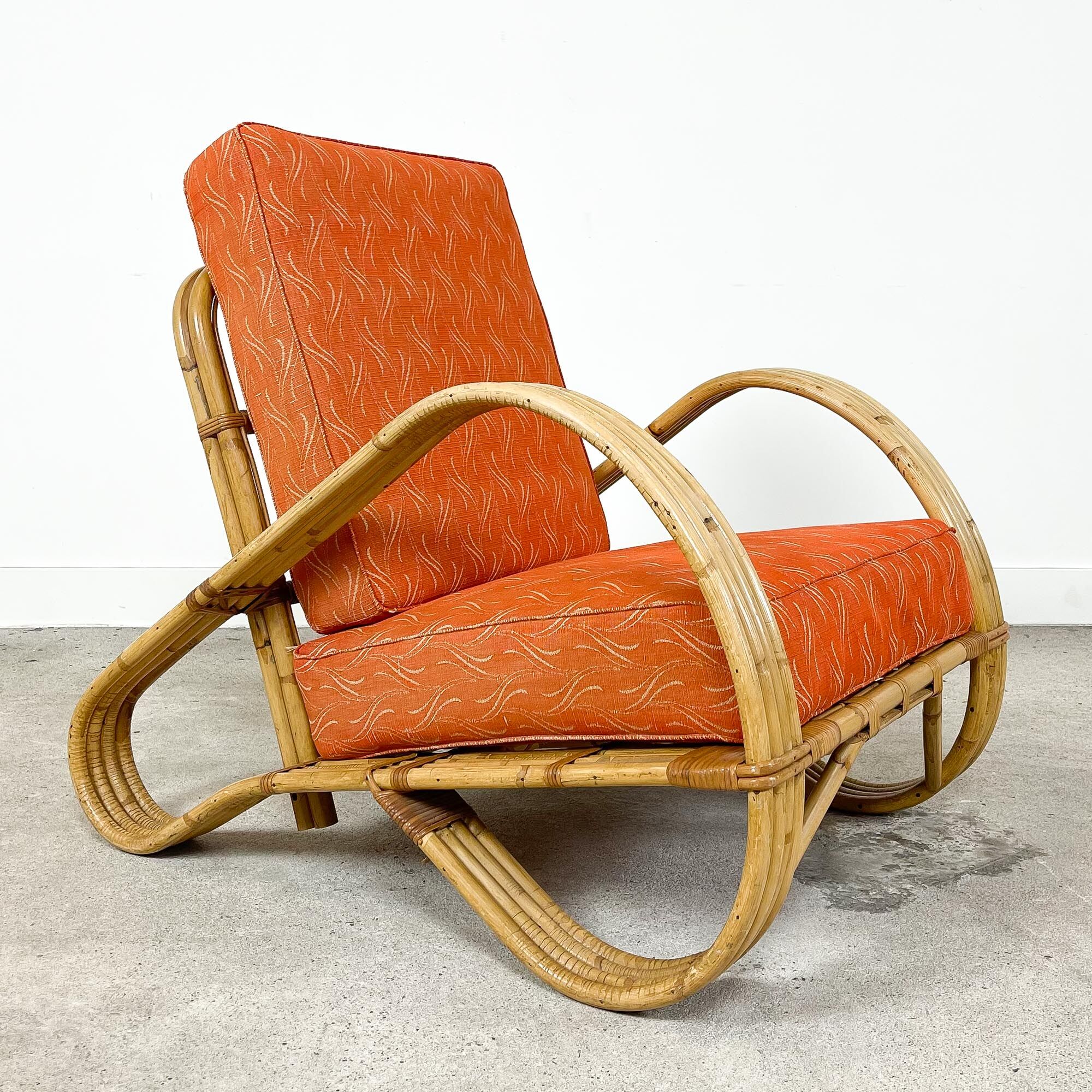 Vintage rattan lounge chair Rohe Noordwolde