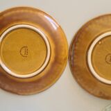 Vintage ceramic plate pair honey - Kera Vitral, Czechoslovakia
