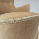 1960s, Danish armchair in green/brown furniture velour, original condition.