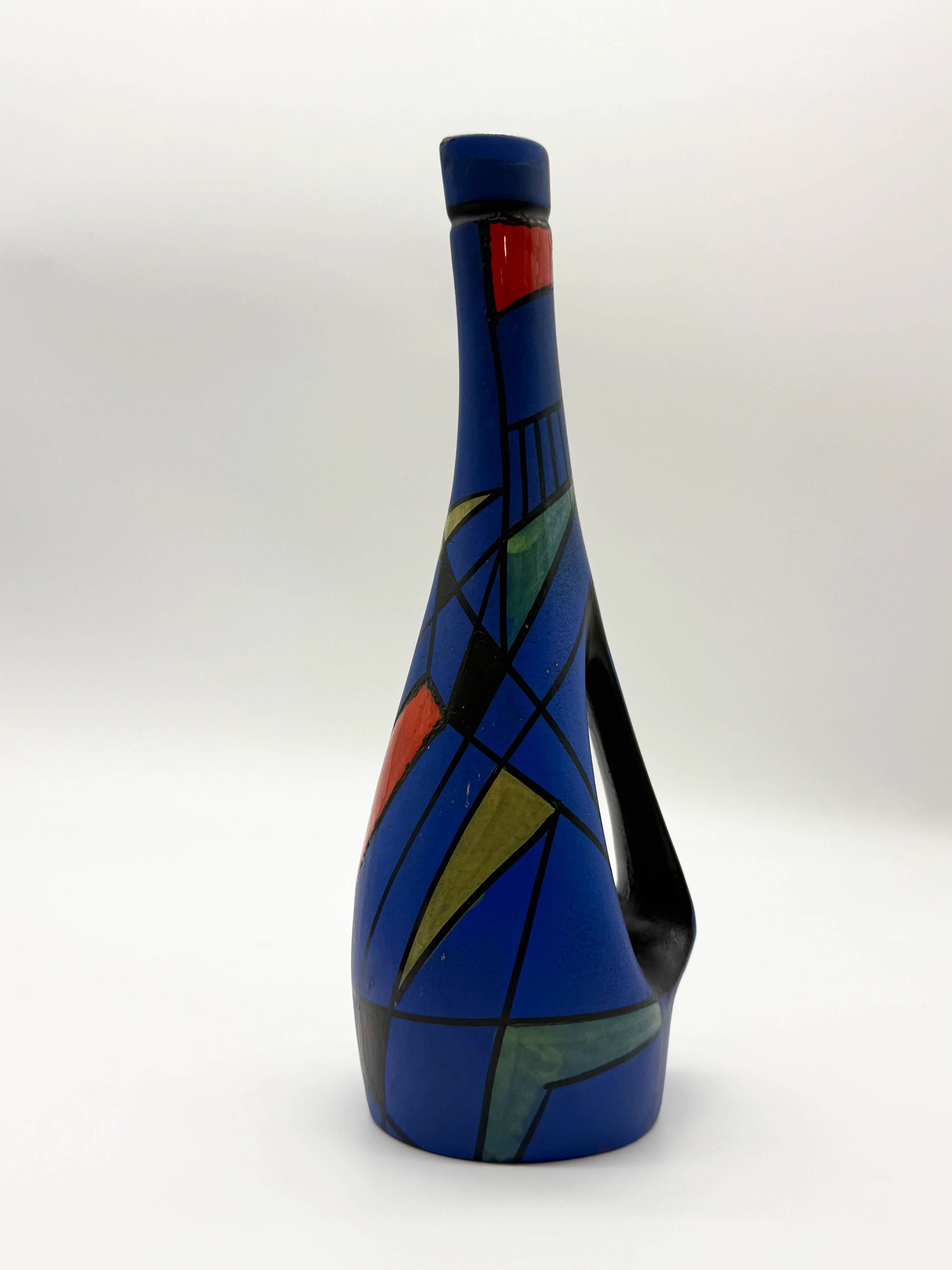 Vase / jug in ceramic "Maiolica Deruta", Italy, 1960s