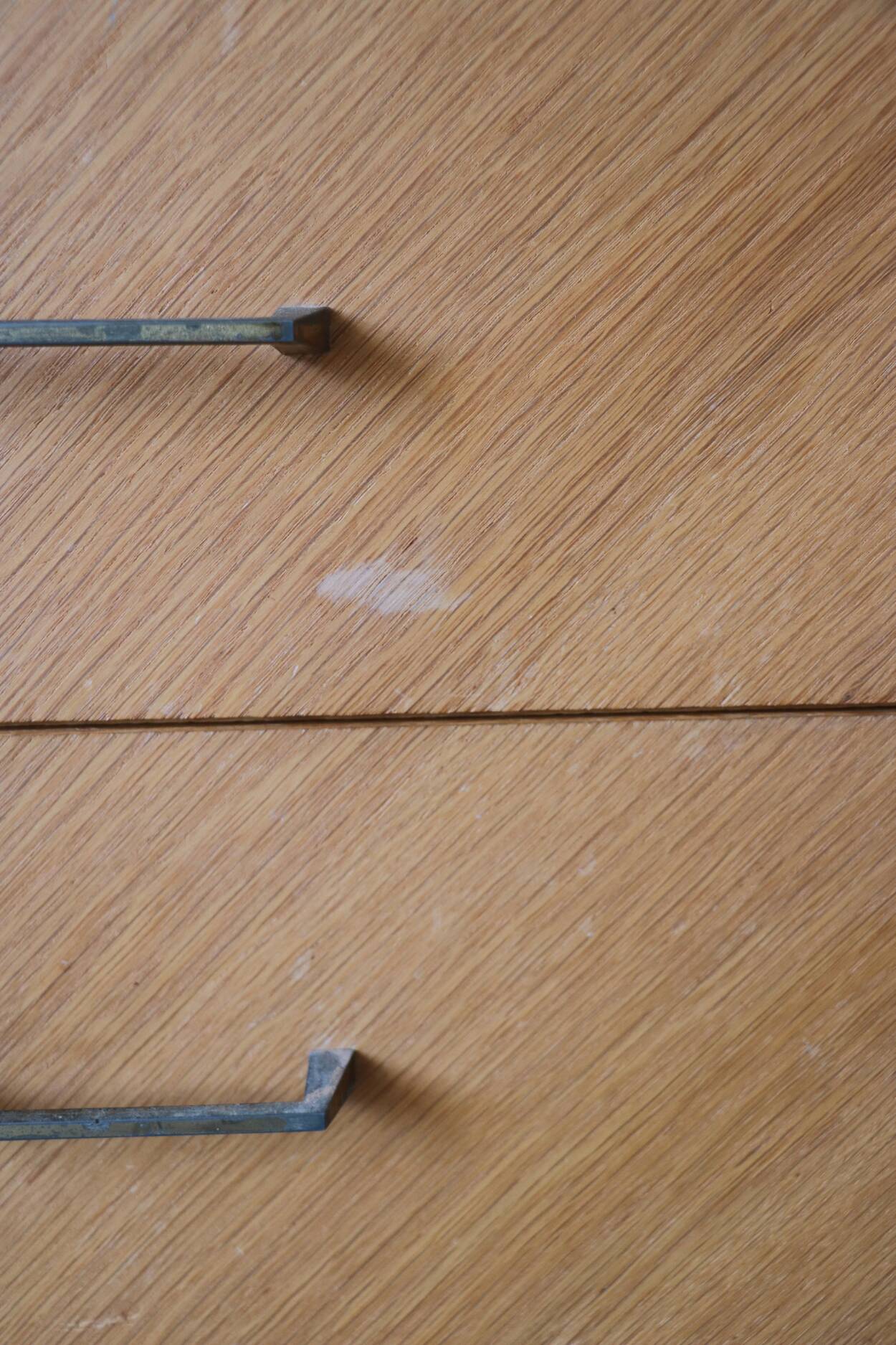 Vintage chest of drawers with compass feet