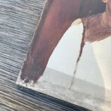 Portrait oil on old canvas