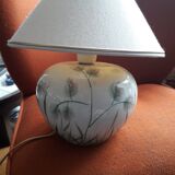 Antique ceramic lamp with floral decoration