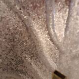 Large Mid-Century Eight-Arm Brass and Ice Glass Chandelier by Carl Fagerlund, 1960s