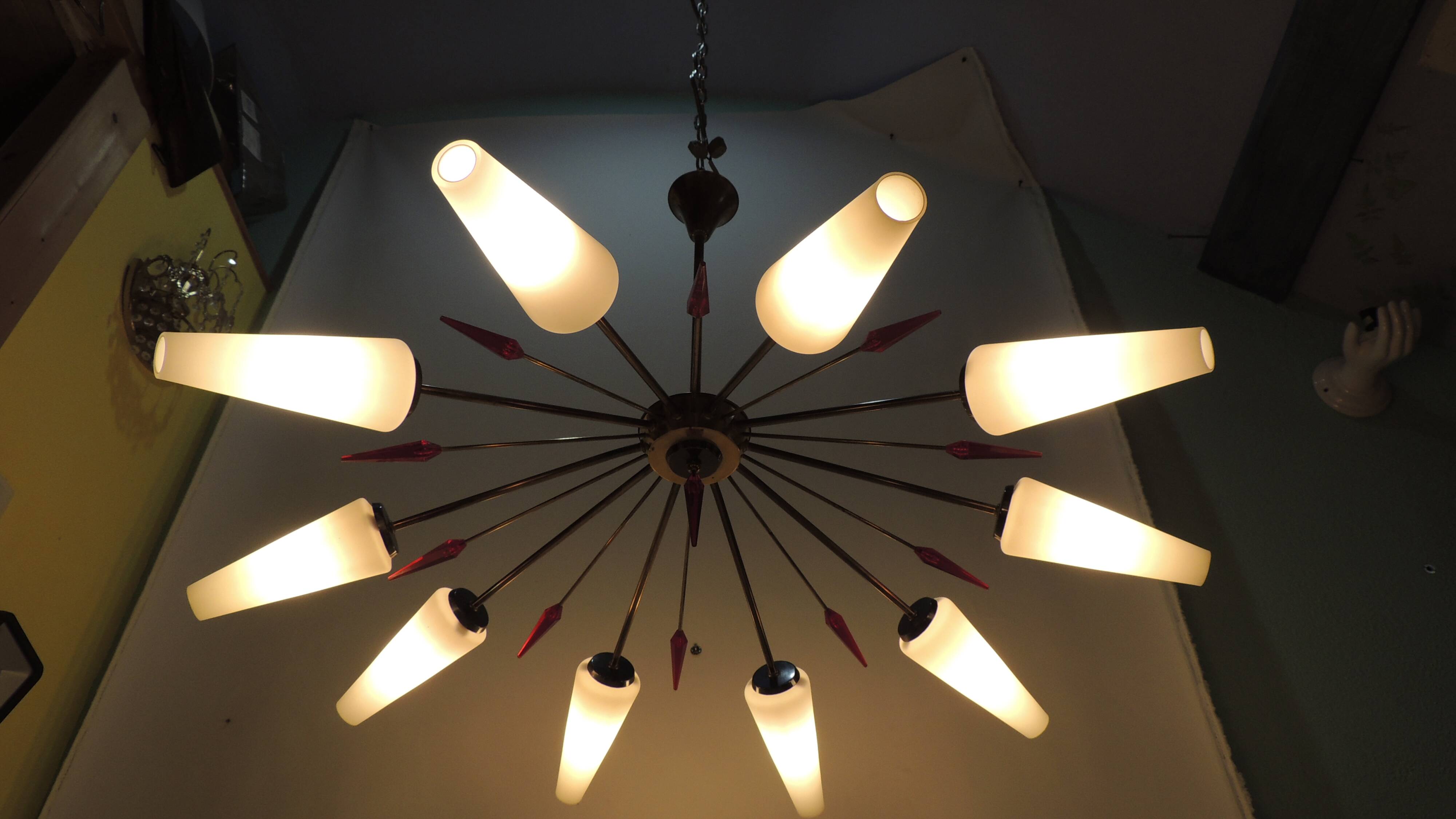 Chandelier/Arlus Lunel/old French from the middle of the last century/10 lights